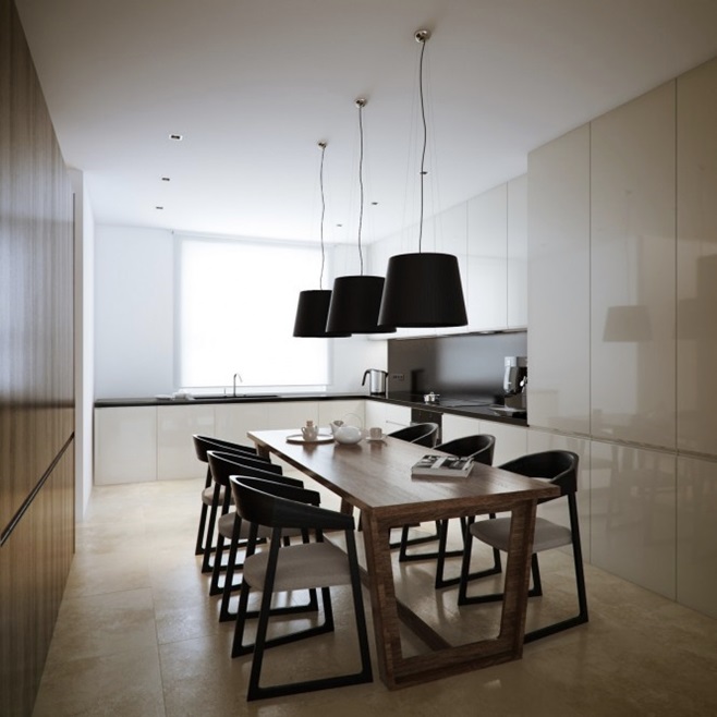 Modern minimalist black and white lofts 20