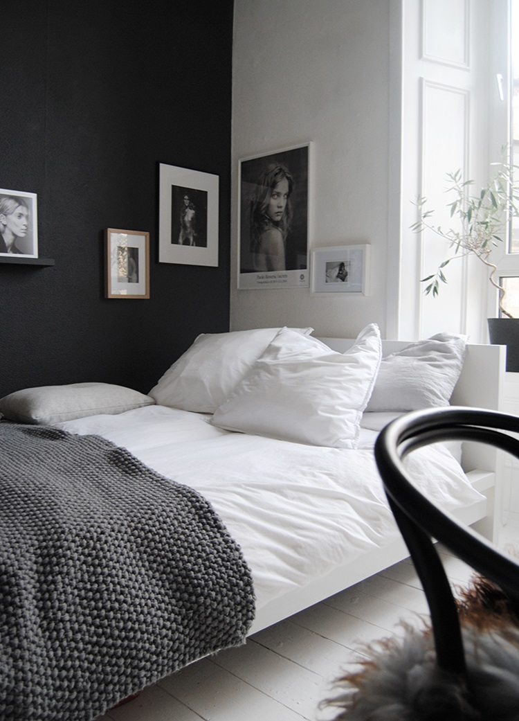 Bedrooms in black and white 1