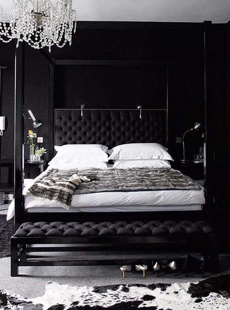 Bedrooms in black and white 11