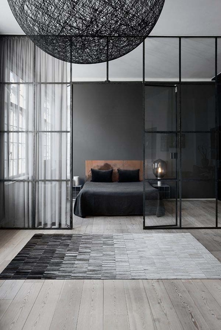 Bedrooms in black and white 18