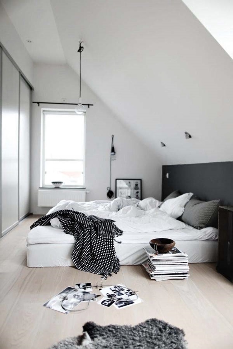 Bedrooms in black and white 23