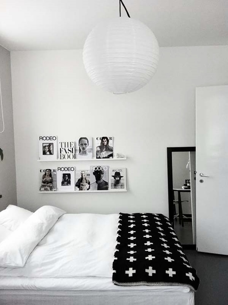 Bedrooms in black and white 30