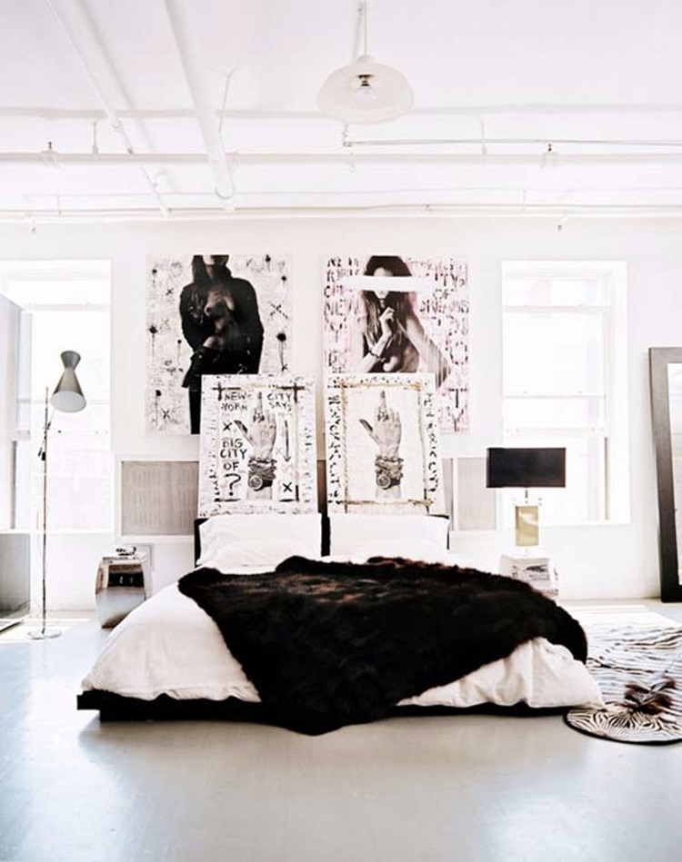 Bedrooms in black and white 33