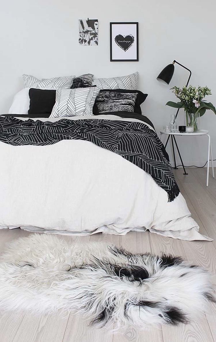Bedrooms in black and white 8