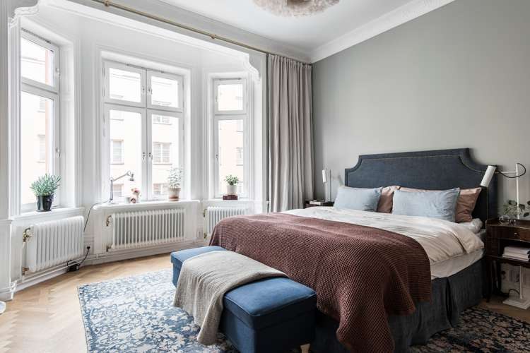 Просторная 4-х комнатная квартира площадью 147 квадратных метров расположилась в Стокгольме, Швеция.